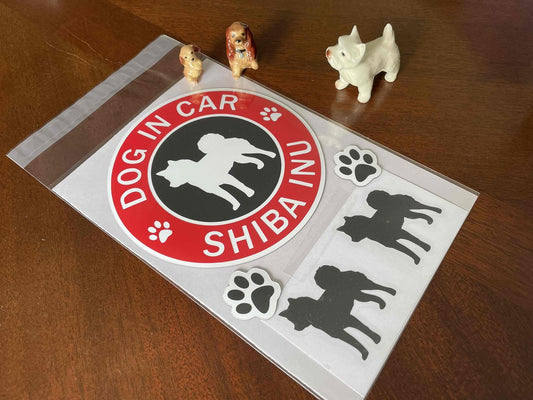 リピーター様からREDでリクエストをいただきました♪【柴犬 スタバ風 マグネット ステッカー】