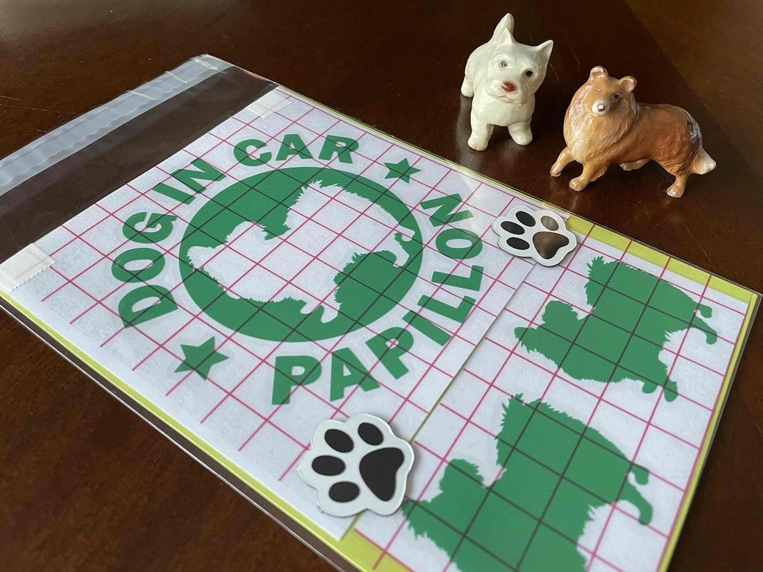 色のご指定をいただき作成したパピヨンカッティングステッカー