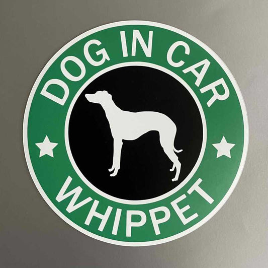 犬（ウィペット_SB）マグネット ステッカー 防水 車用
