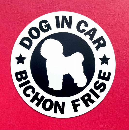 犬（ビションフリーゼ_2WH）マグネット ステッカー 防水 車用