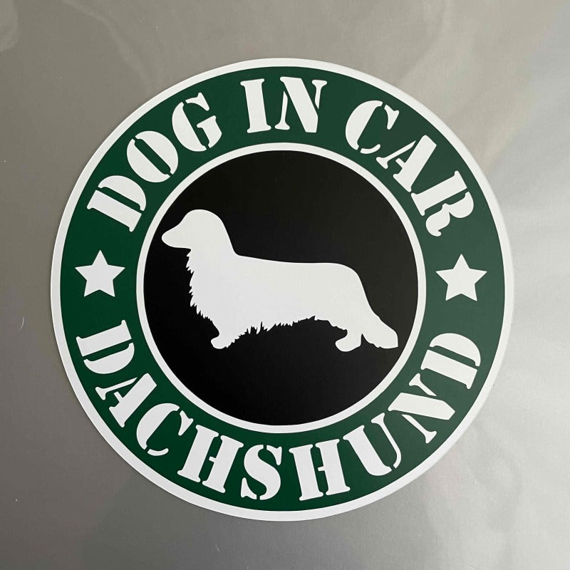 犬（ダックスフンド_ロング）マグネット ステッカー 防水 車用