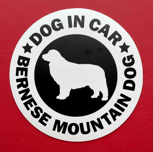 犬（バーニーズマウンテンドッグ_WH）マグネット ステッカー 防水 車用