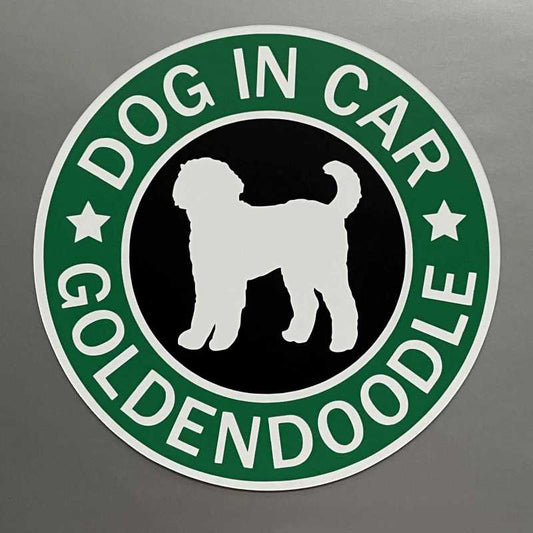 犬（ゴールデンドゥードル_SB）マグネット ステッカー 防水 車用