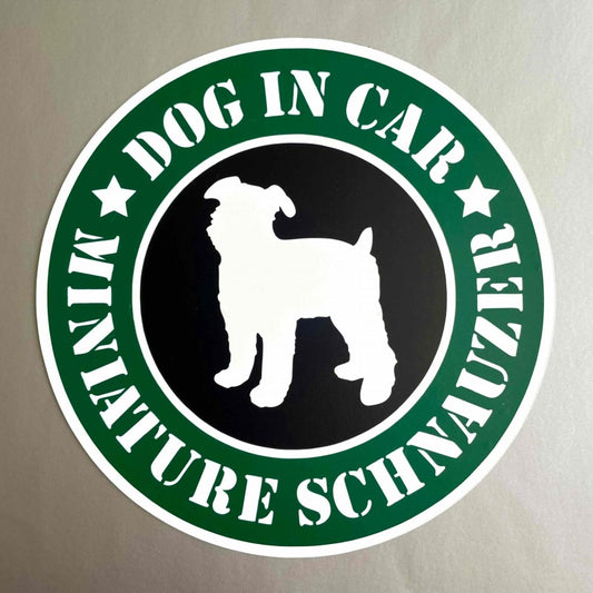 犬（シュナウザー ミニチュア_SB）マグネット ステッカー 防水 車用