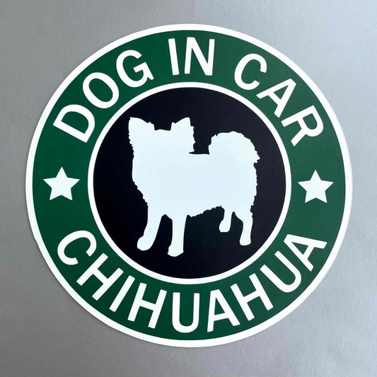 犬（チワワ_ロング）マグネット ステッカー 防水 車用