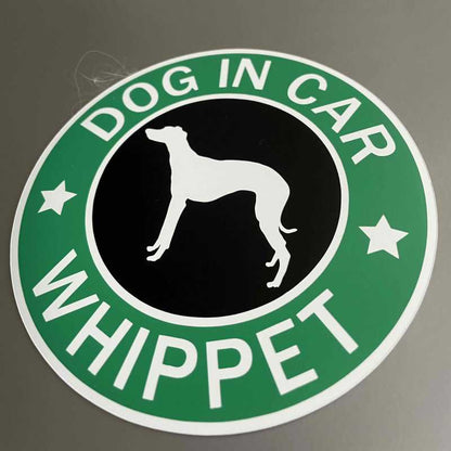 犬（ウィペット_SB）マグネット ステッカー 防水 車用