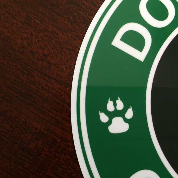 柴犬 ステッカー 車用 防水 スタバ風 DOG IN CAR｜丸型 直径12cm 屋外対応