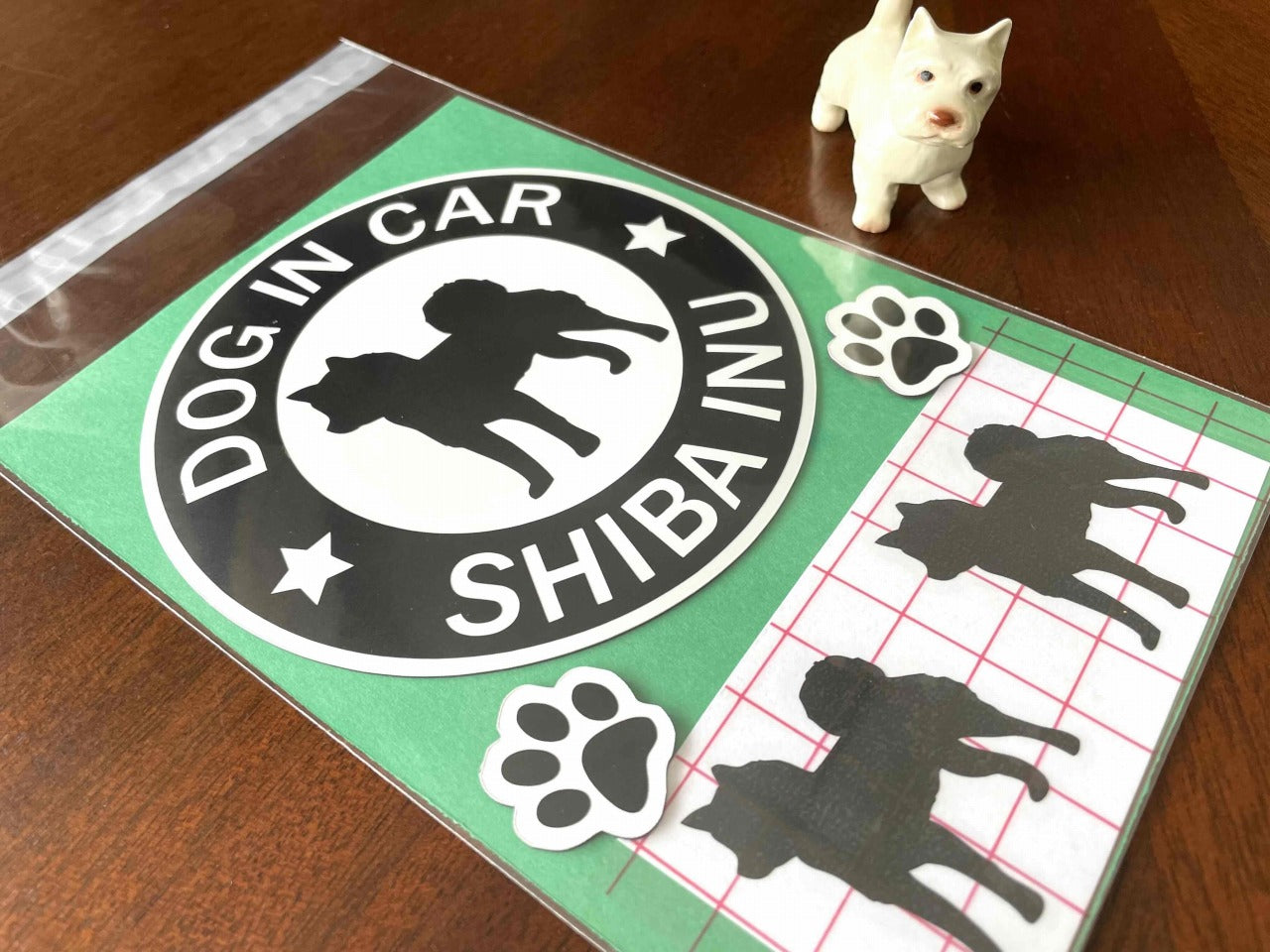 犬（柴犬_BK）マグネット ステッカー 防水 車用
