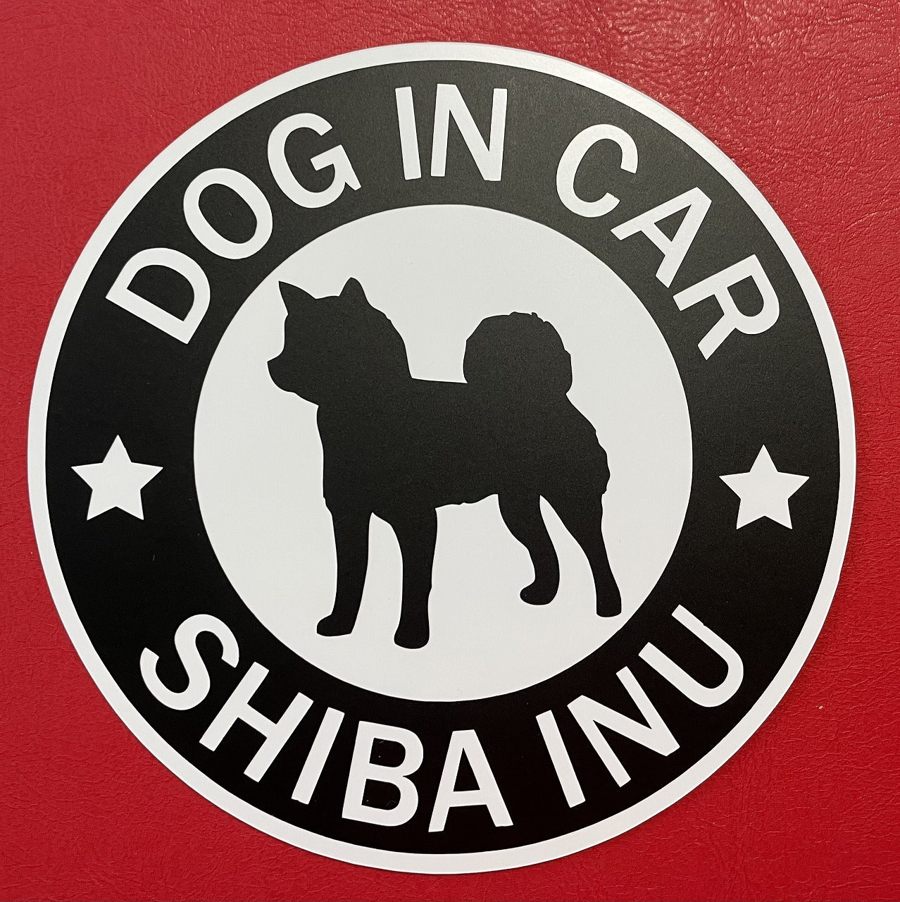犬（柴犬_BK）マグネット ステッカー 防水 車用