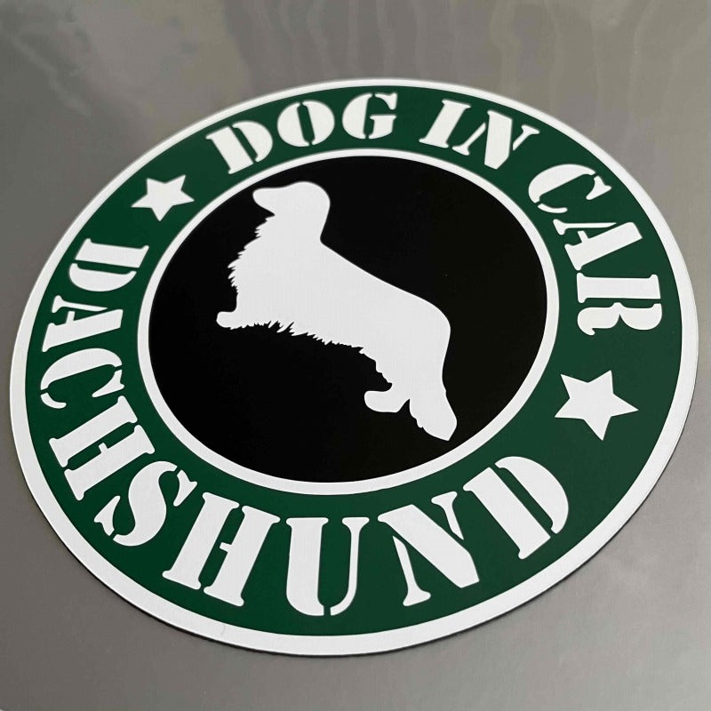 犬（ダックスフンド_ロング）マグネット ステッカー 防水 車用