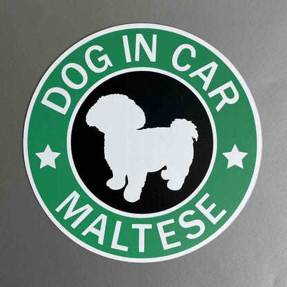 犬（マルチーズ）マグネット ステッカー 防水 車用