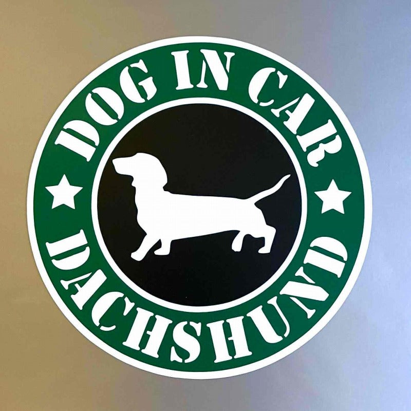 犬（ダックスフンド_スムース）マグネット ステッカー 防水 車用
