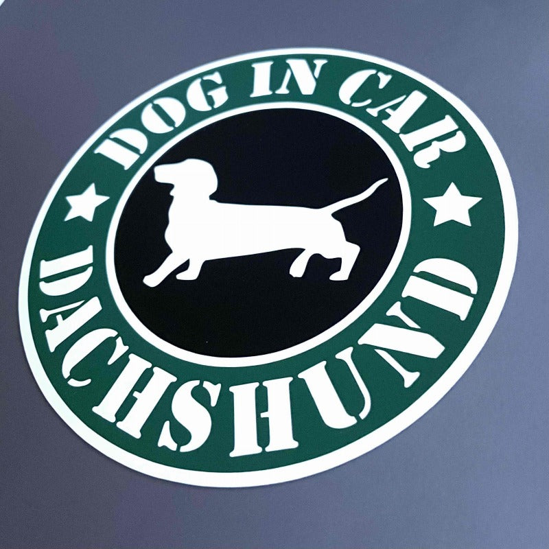 犬（ダックスフンド_スムース）マグネット ステッカー 防水 車用