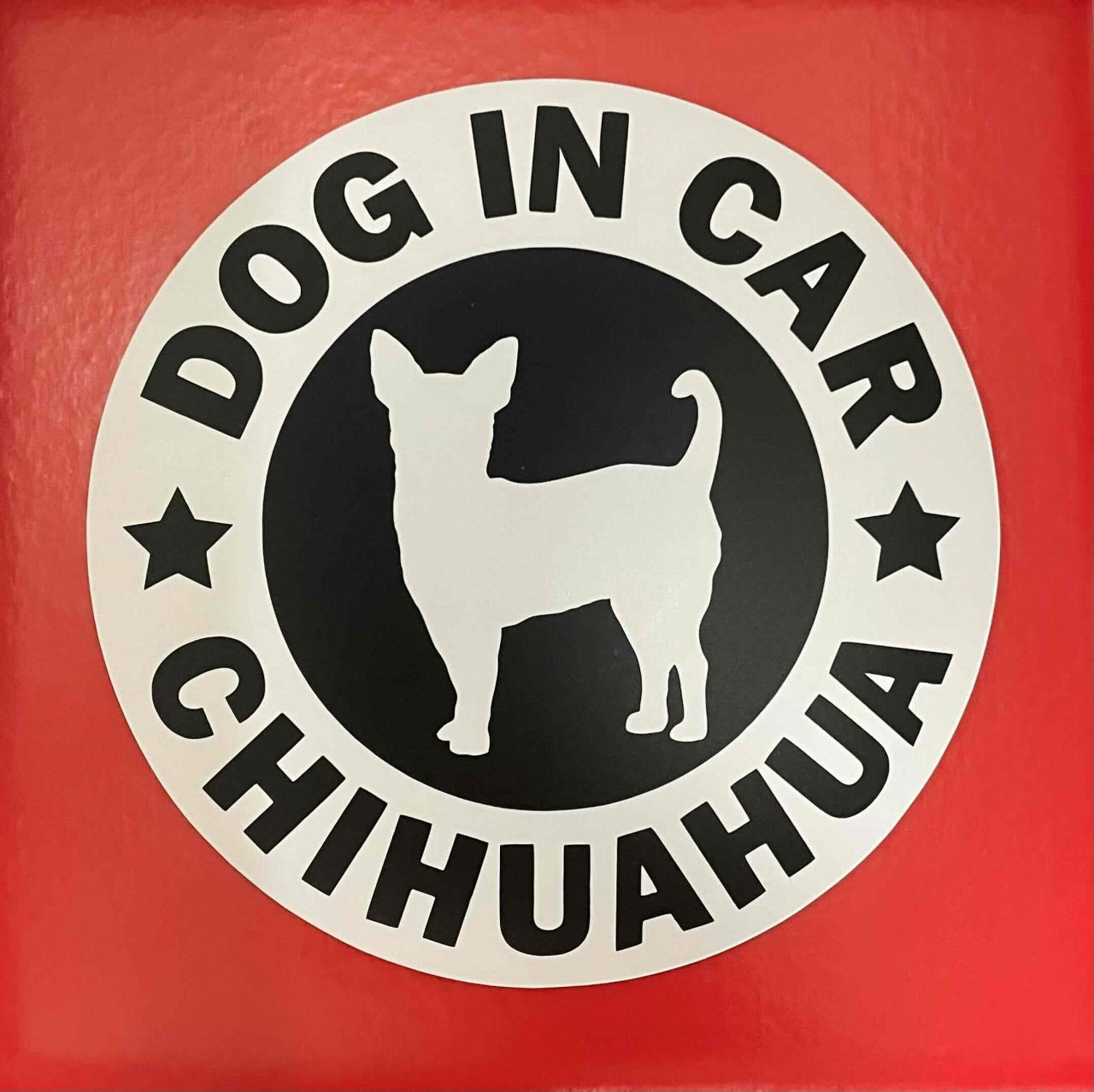 犬（チワワ_スムース_WH）マグネット ステッカー 防水 車用