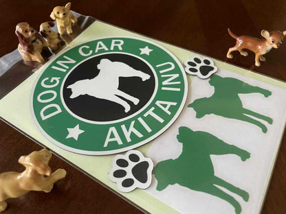 犬（秋田犬_SB）マグネット ステッカー 防水 車用